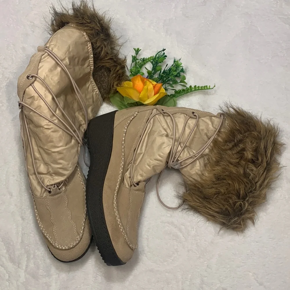 🌹 FLASH SALE 🔥Vintage Steve Madden Sequall - Like New Suede & Nylon Boots